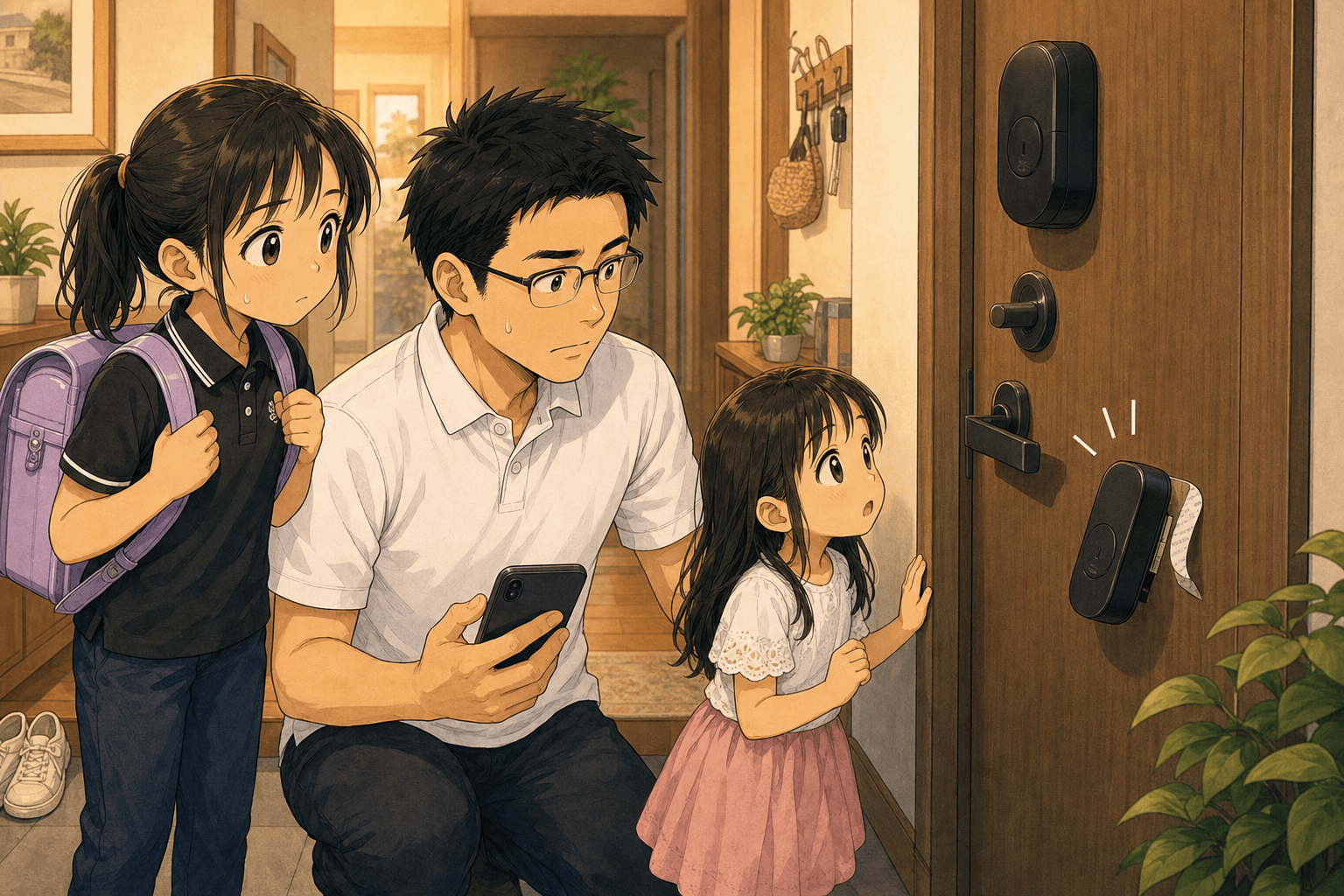 スマートロックと、剥がれかけの下の鍵の表紙