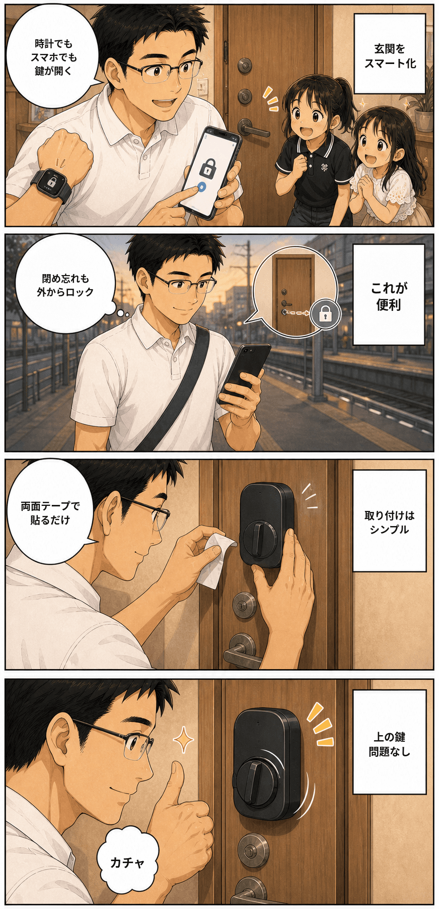 スマートロックと、剥がれかけの下の鍵 1ページ目