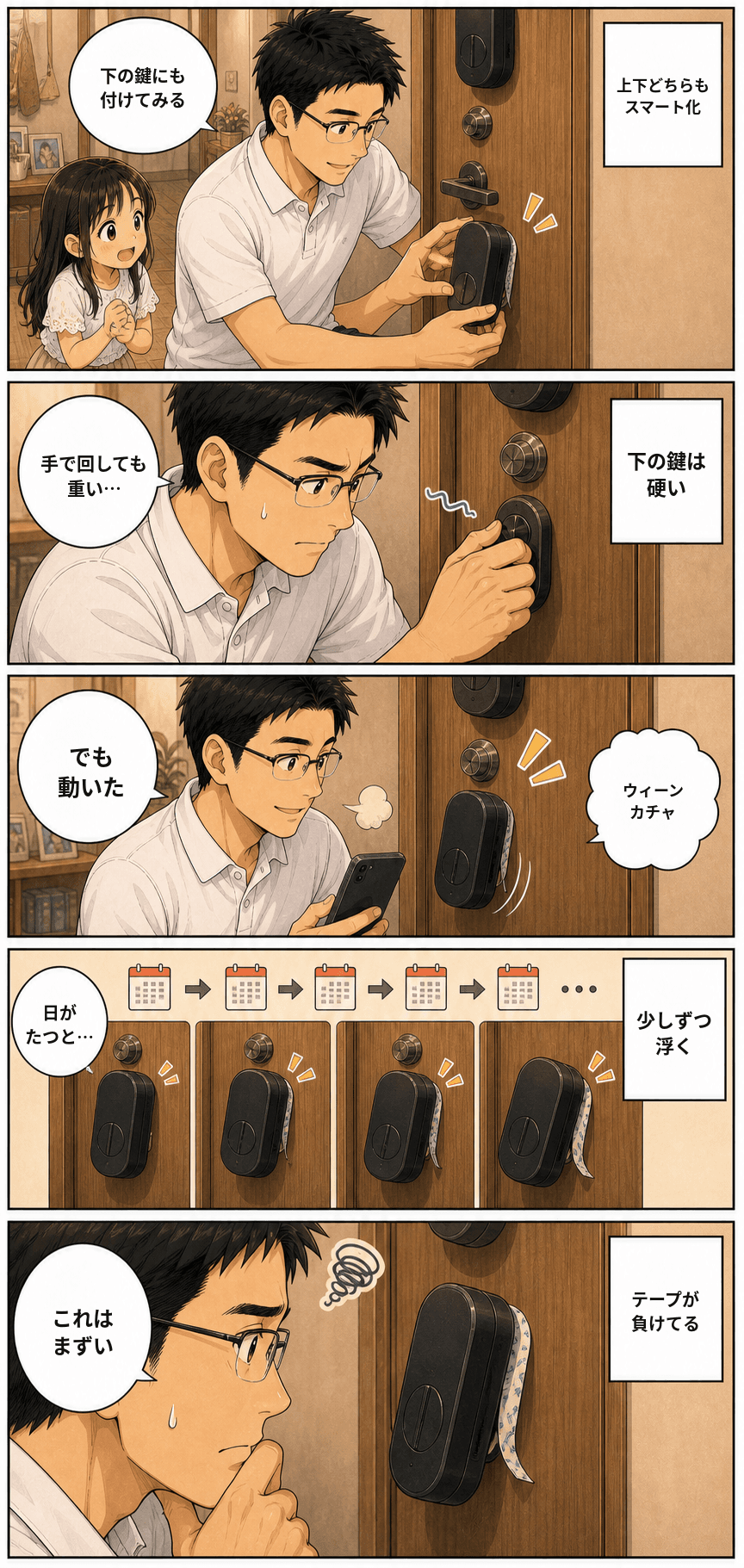 スマートロックと、剥がれかけの下の鍵 2ページ目