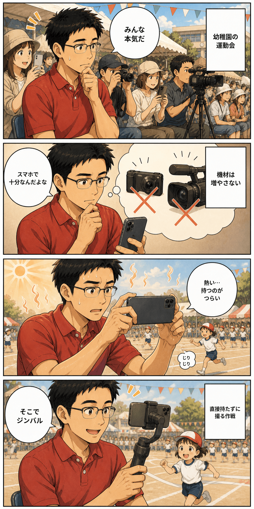 運動会、ジンバル、よその子を追うAI 1ページ目