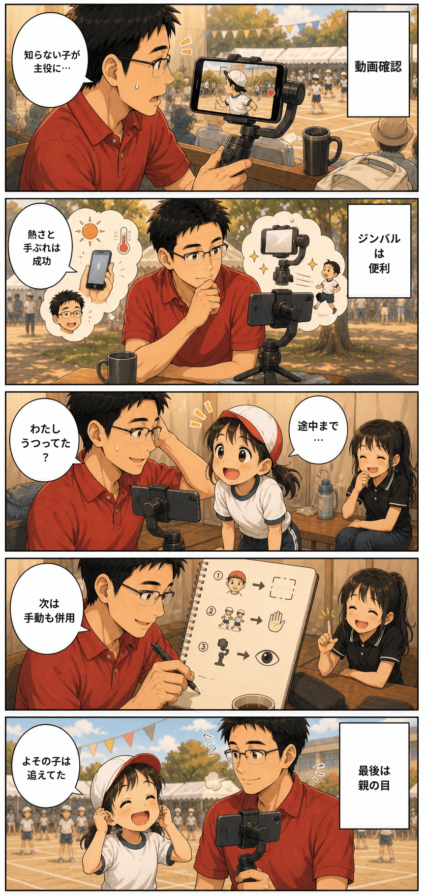 運動会、ジンバル、よその子を追うAI 4ページ目