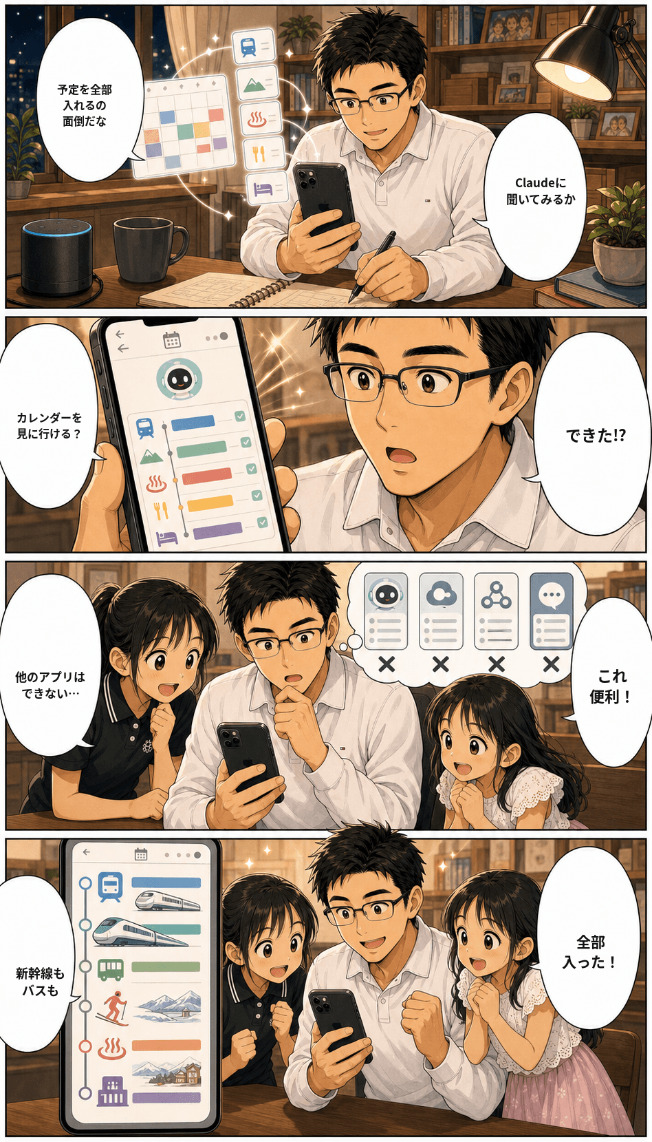 Claudeアプリと、新潟スキー日帰り計画 1ページ目