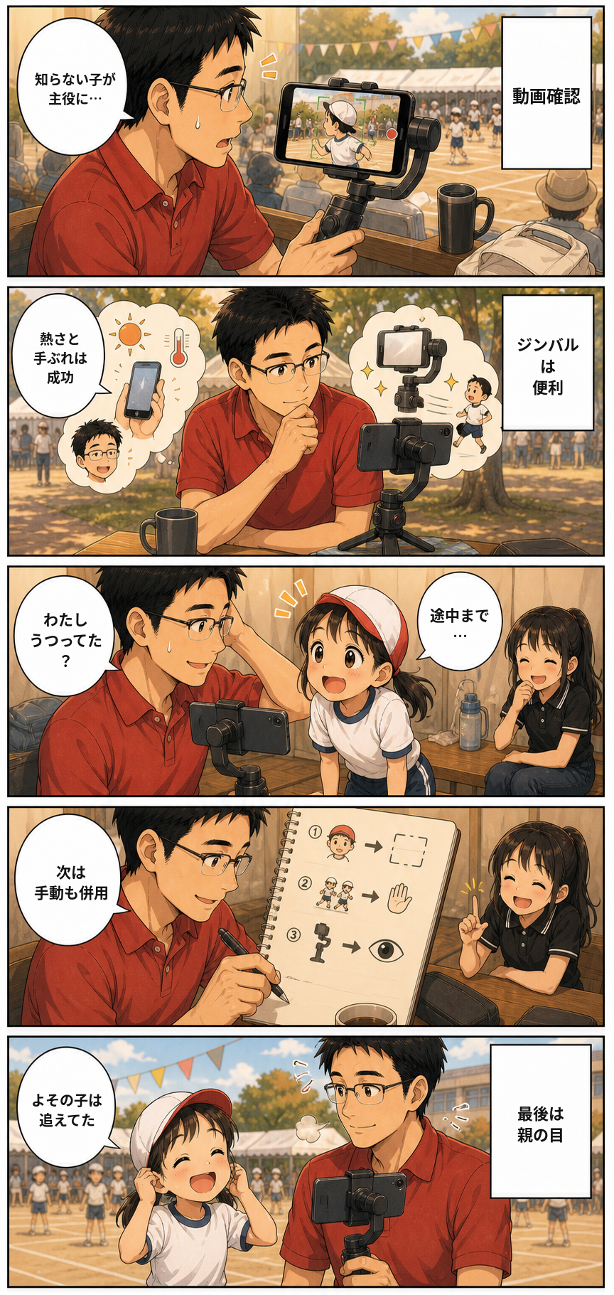 運動会、ジンバル、よその子を追うAI 4ページ目