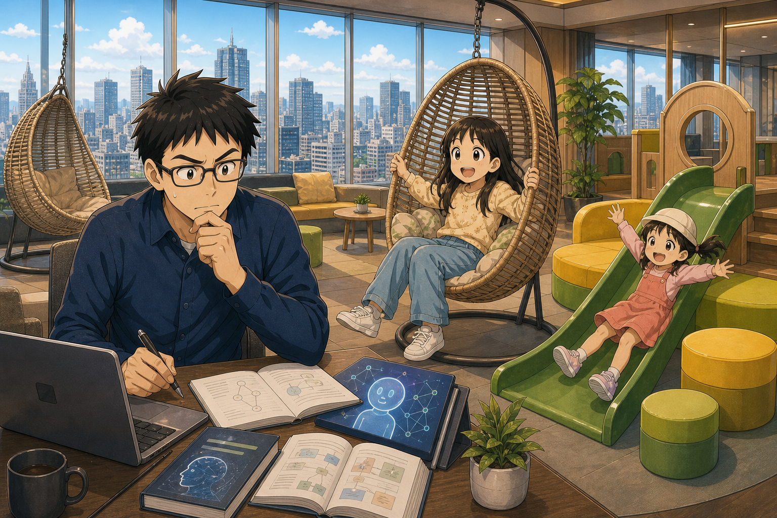 高層ラウンジでAI勉強会のサムネイル