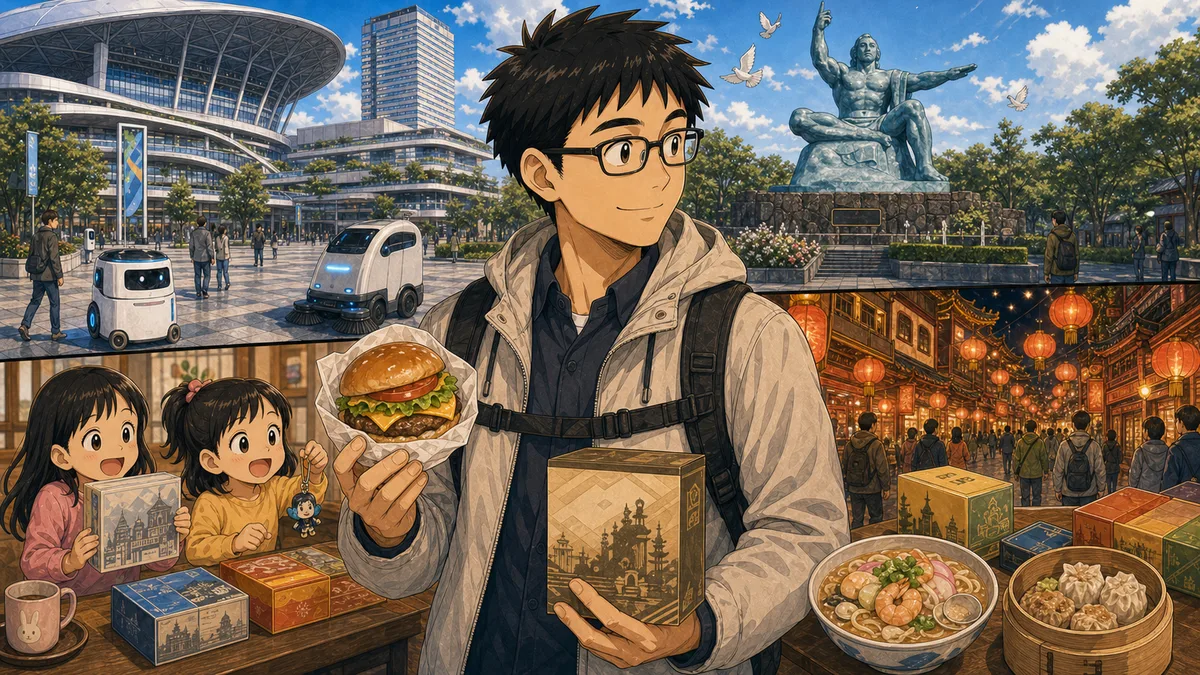 長崎スタジアムシティと平和公園の表紙