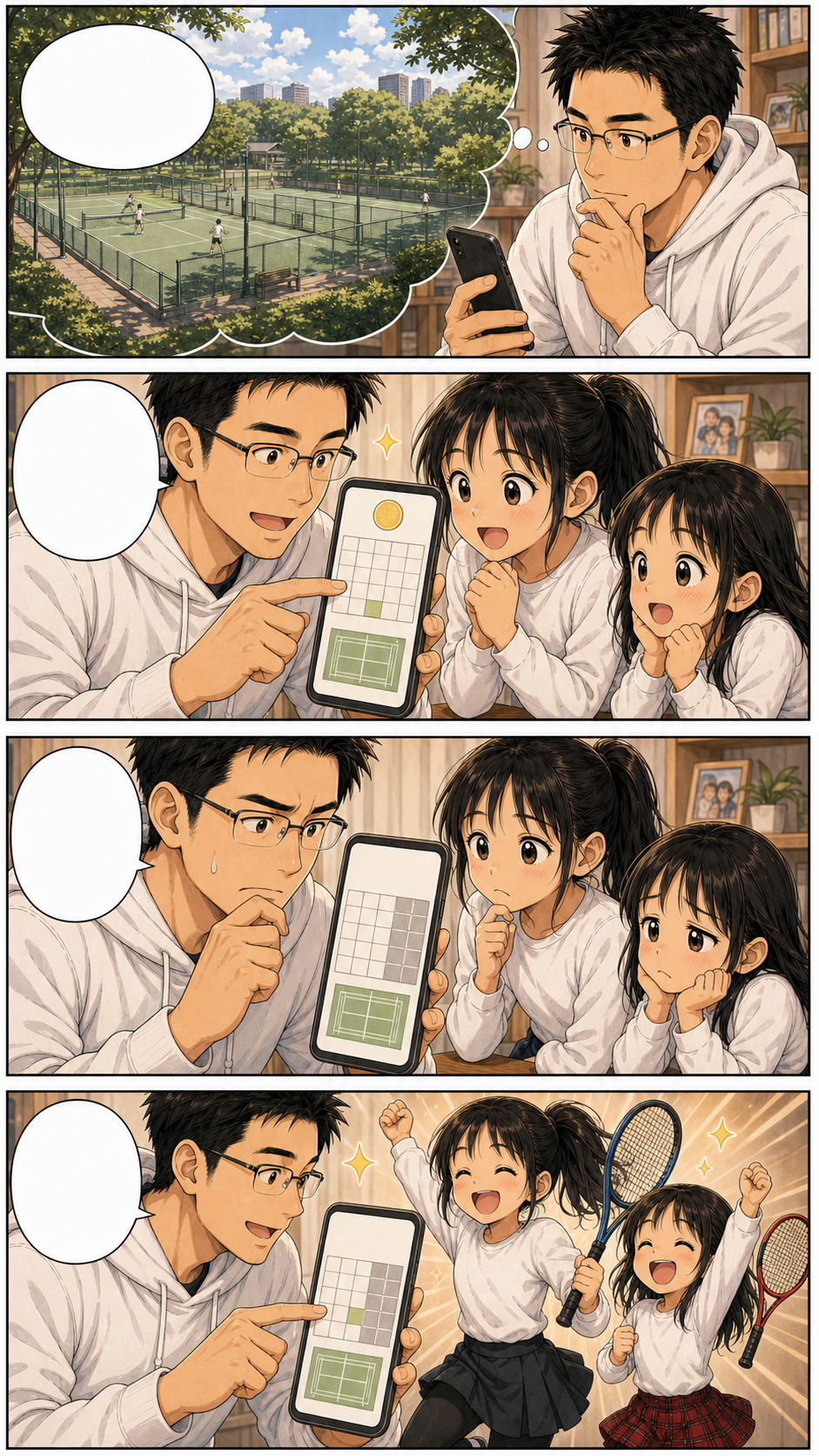 雨上がりのテニスコート 2ページ目