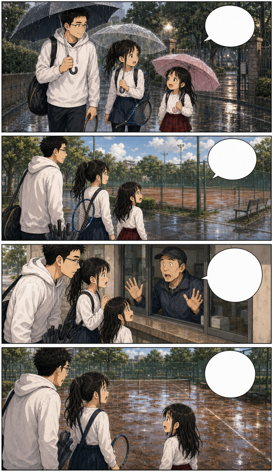 雨上がりのテニスコート 3ページ目