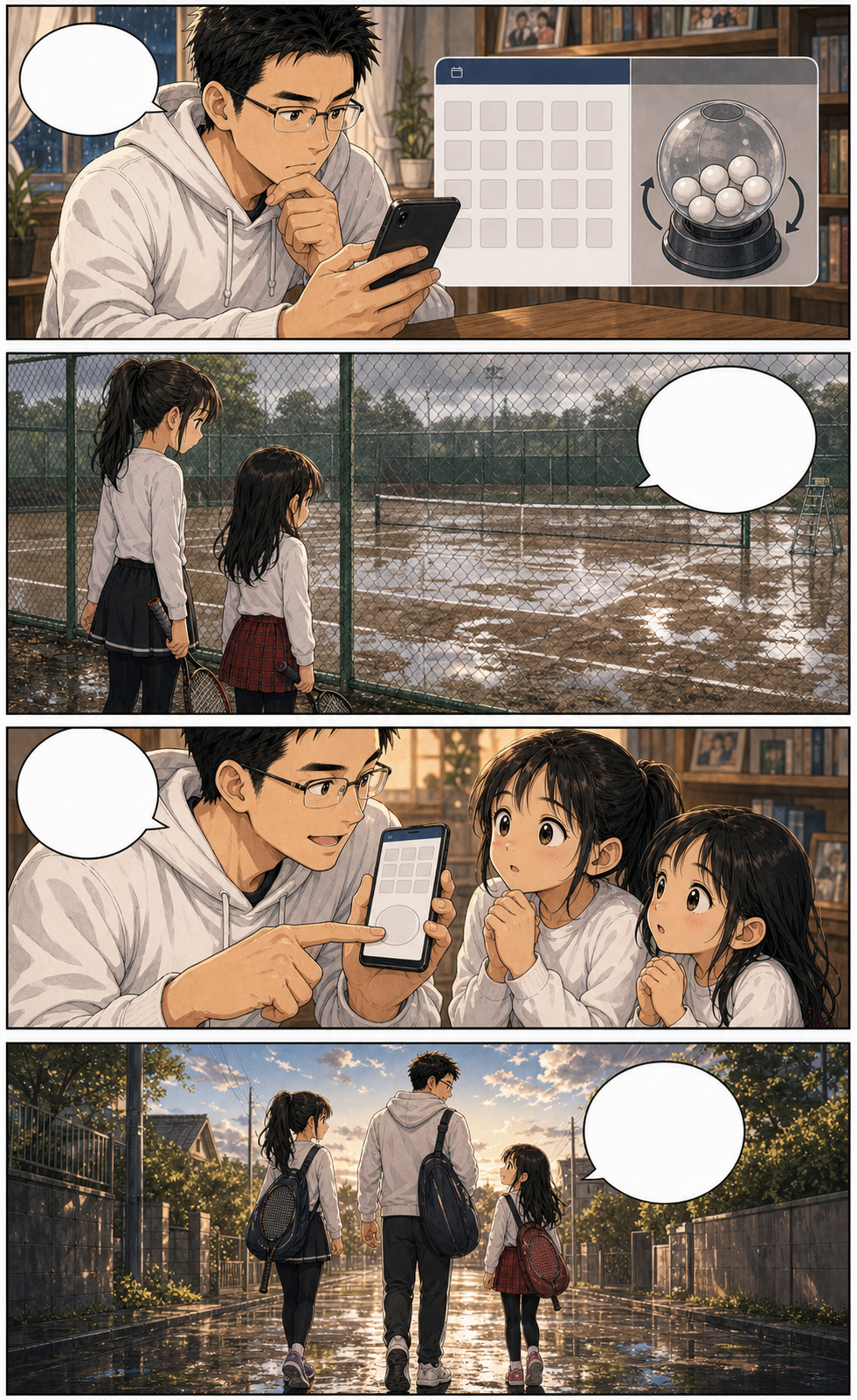 雨上がりのテニスコート 4ページ目