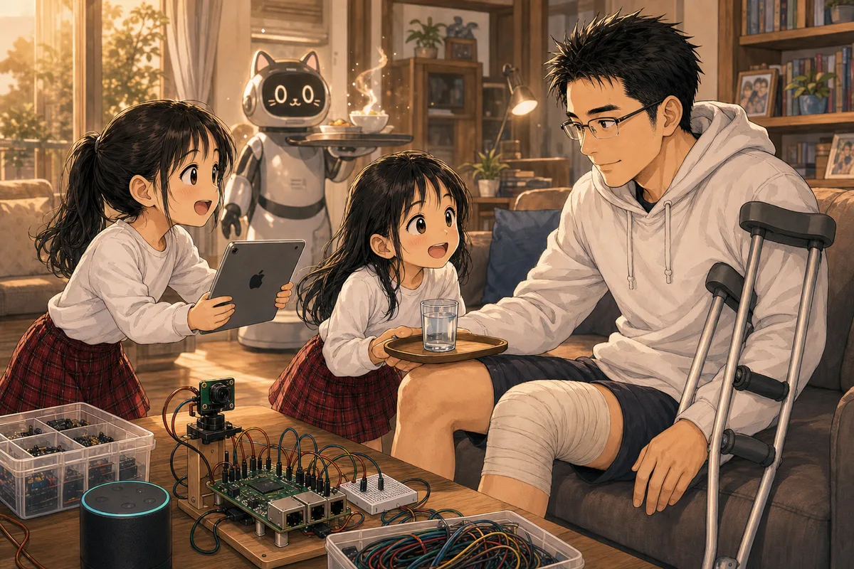 松葉杖の生活で、家族に運んでもらうもののサムネイル