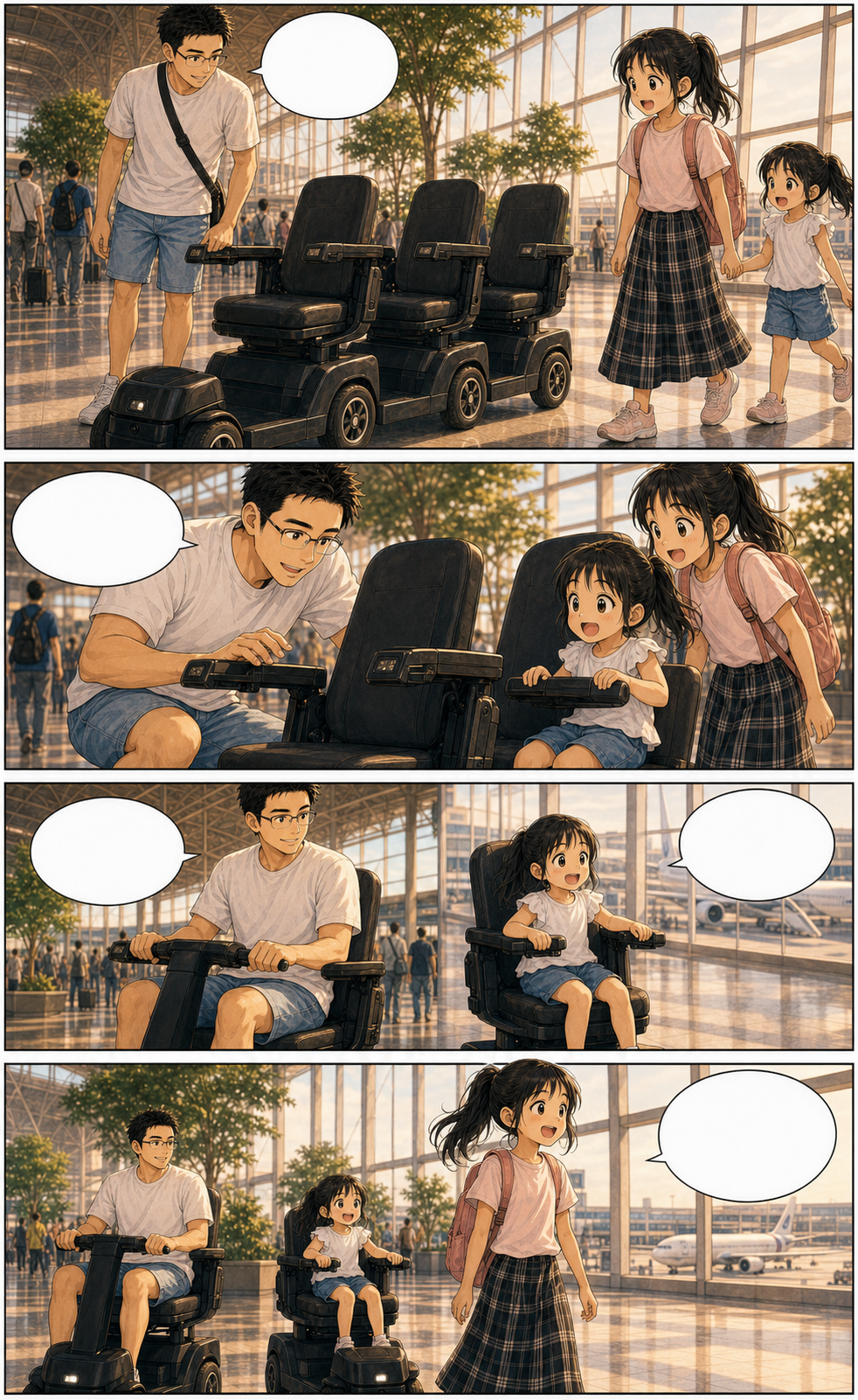 自動運転カートに乗ったら、歩く娘の方が早かった夏休み 1ページ目