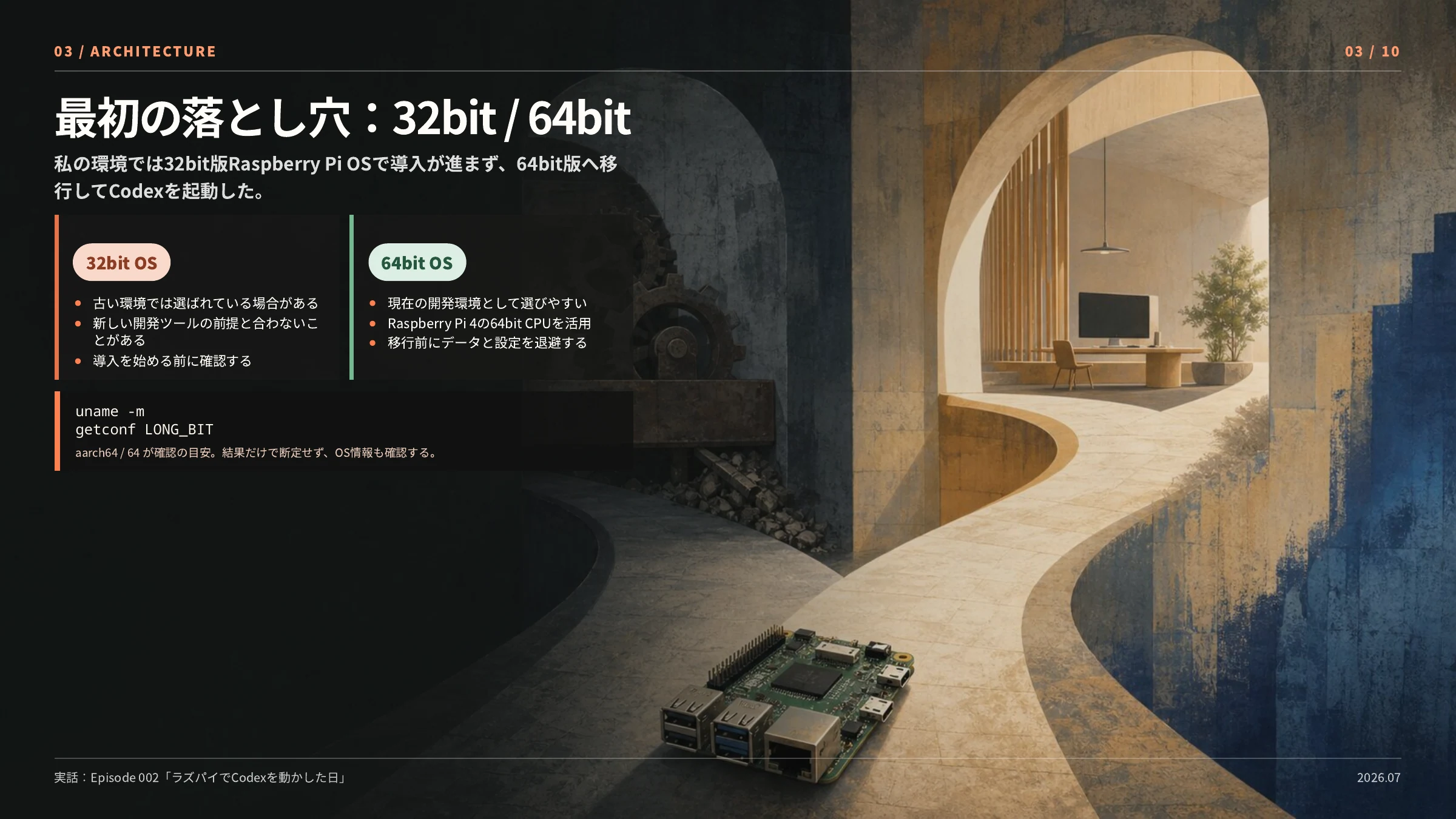 ラズパイ4でのCodexはじめ方 3ページ目